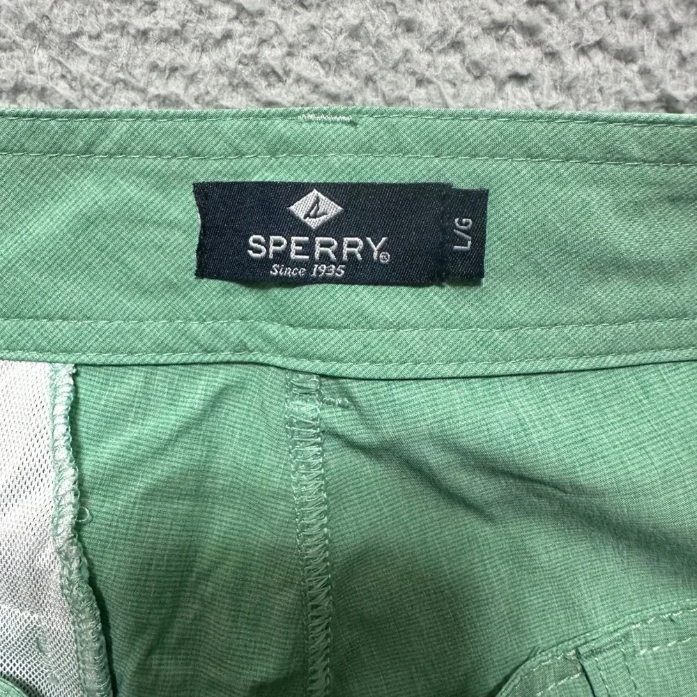 Sperry‎ Mens Hybrid Board Shorts Green Heather Stretch Swim Trunks Size Large
